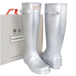 HUNTER Boots, Brand NEW Women's Original Tall, Color: Silver, Size: US 8